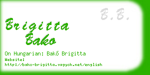 brigitta bako business card